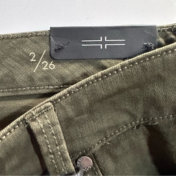 Liverpool High Rise Ankle Skinny Raw Hem Grass Fed Green Jeans Size 2/26 New - Picture 8 of 12